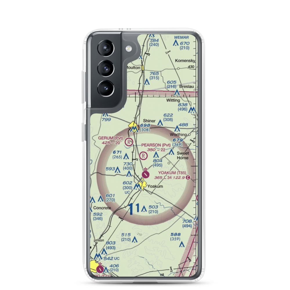 Pearson Ranch Private Airport (5TA3) VFR Sectional Samsung Case Samsung Galaxy S21 model shown