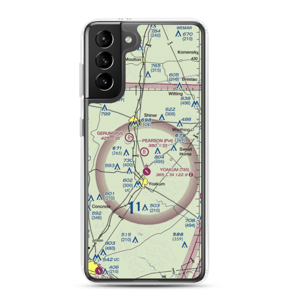 Pearson Ranch Private Airport (5TA3) VFR Sectional Samsung Case Samsung Galaxy S21 Plus model shown