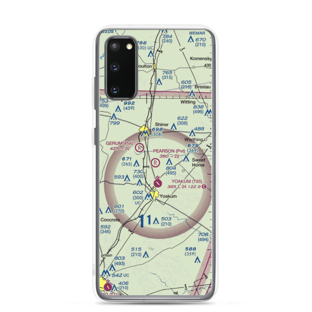 Pearson Ranch Private Airport (5TA3) VFR Sectional Samsung Case Samsung Galaxy S20 model shown