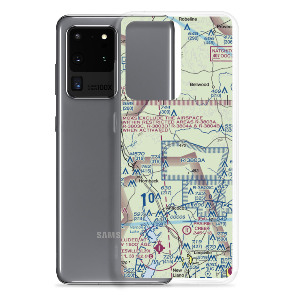 Peason Landing Strip (AWC) VFR Sectional Samsung Case Samsung Galaxy S20 Ultra model shown