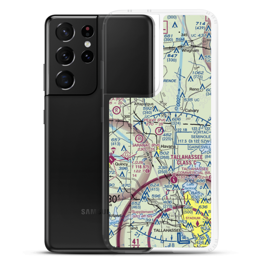 Peavy Farms Airport (76FD) VFR Sectional Samsung Case Samsung Galaxy S21 Ultra model shown