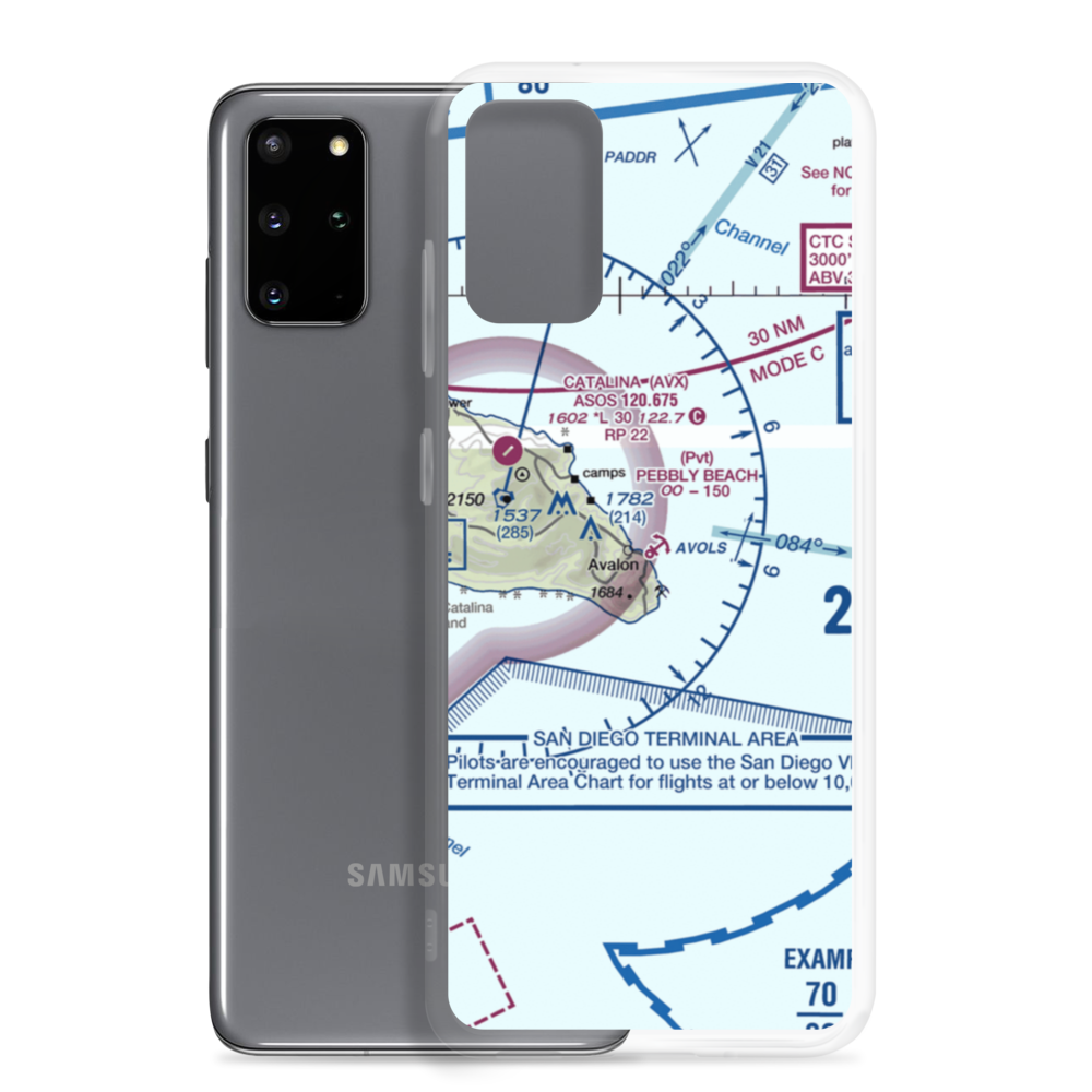 Pebbly Beach Seaplane Base (L11) VFR Sectional Samsung Case Samsung Galaxy S20 Plus model shown