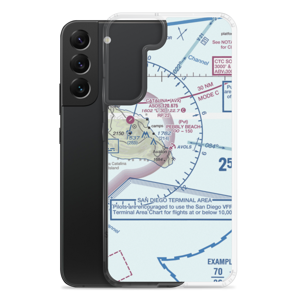 Pebbly Beach Seaplane Base (L11) VFR Sectional Samsung Case Samsung Galaxy S22 Plus model shown
