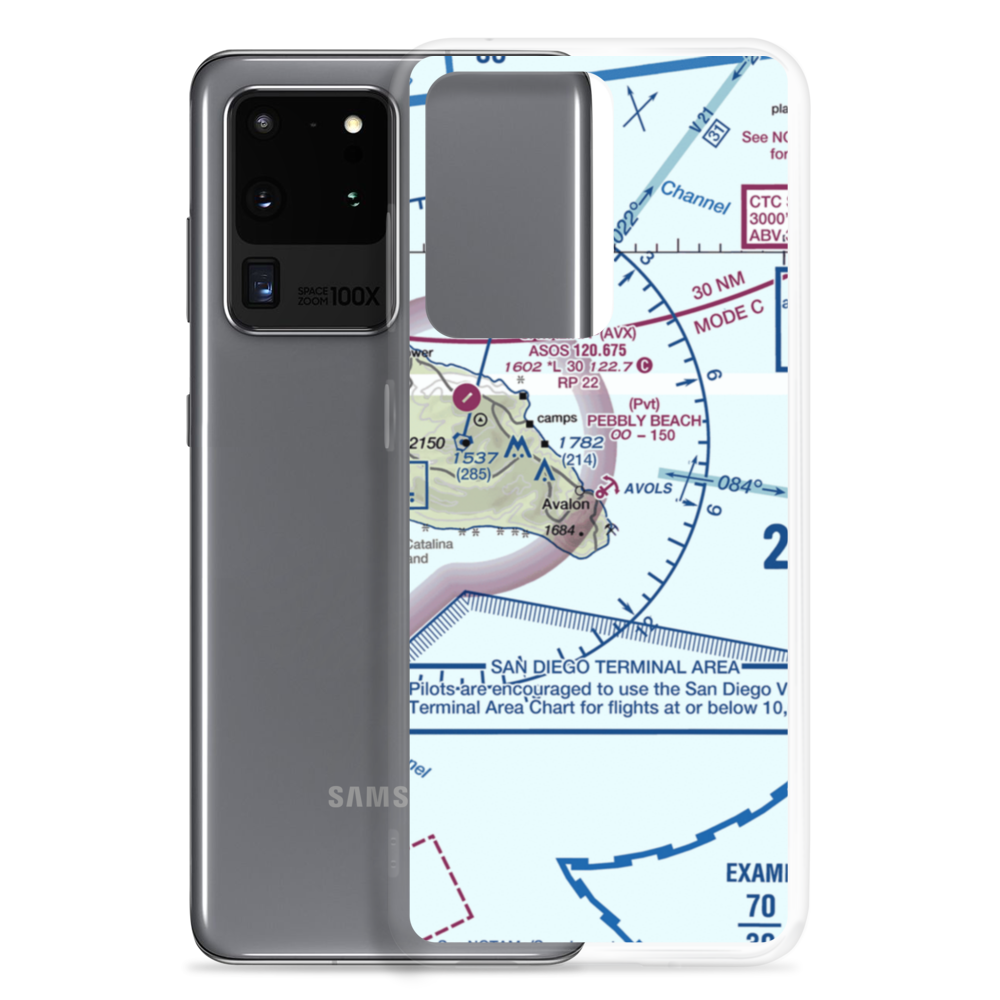 Pebbly Beach Seaplane Base Helipad (L11) VFR Sectional Samsung Case Samsung Galaxy S20 Ultra model shown