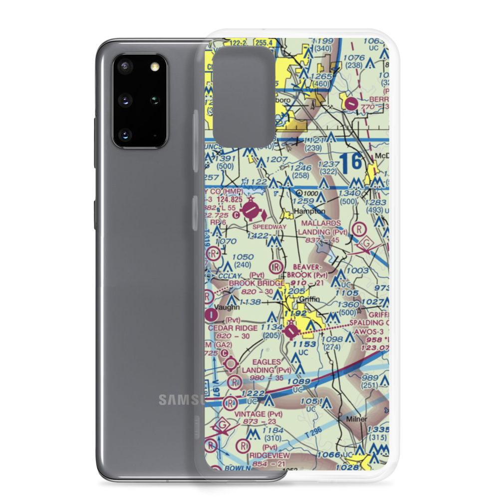 Pecan Patch Airstrip (0GE4) VFR Sectional Samsung Case Samsung Galaxy S20 Plus model shown