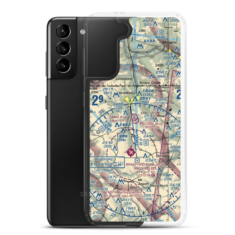 Pecora Field (PS18) VFR Sectional Samsung Case Samsung Galaxy S21 Plus model shown