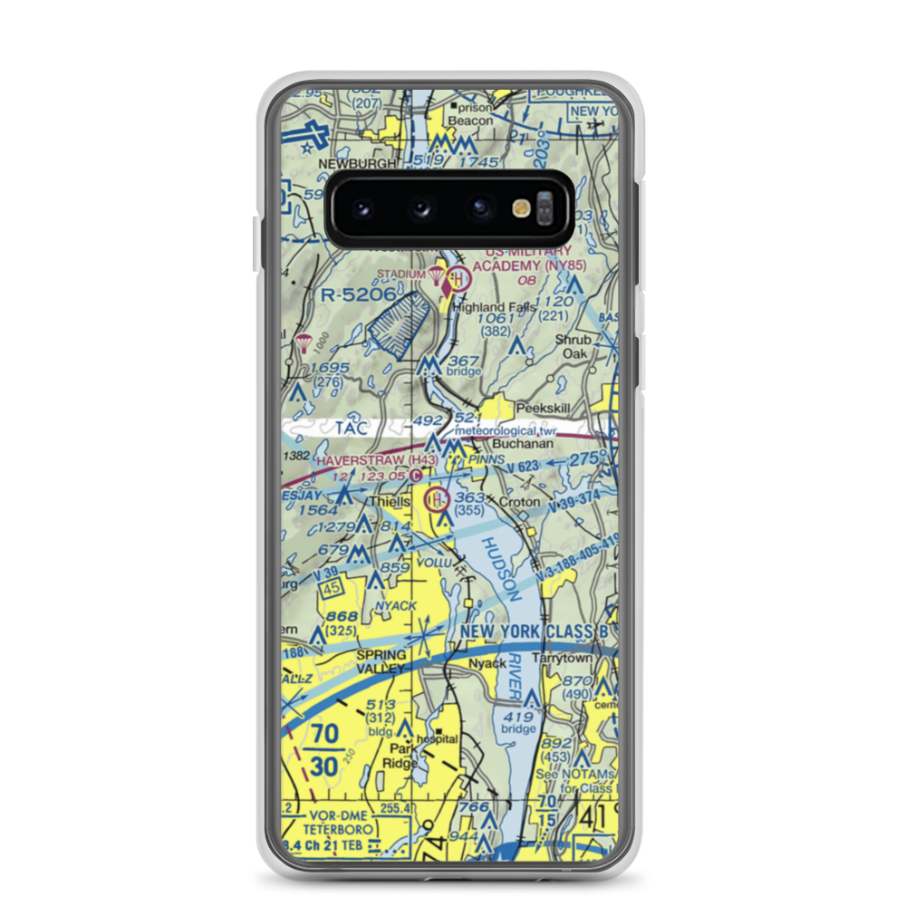 Peekskill Seaplane Base (7N2) VFR Sectional Samsung Case Samsung Galaxy S10 model shown