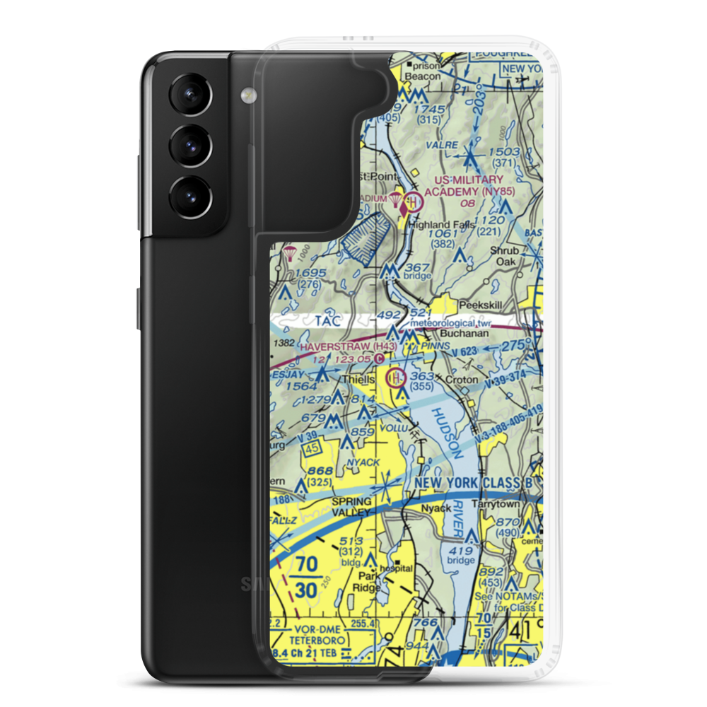 Peekskill Seaplane Base (7N2) VFR Sectional Samsung Case Samsung Galaxy S21 Plus model shown