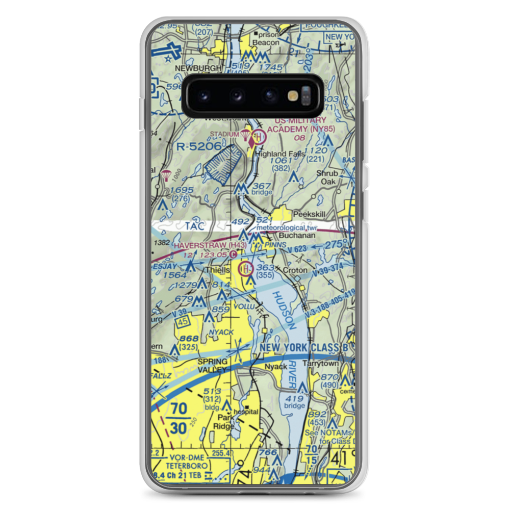 Peekskill Seaplane Base (7N2) VFR Sectional Samsung Case Samsung Galaxy S10+ model shown