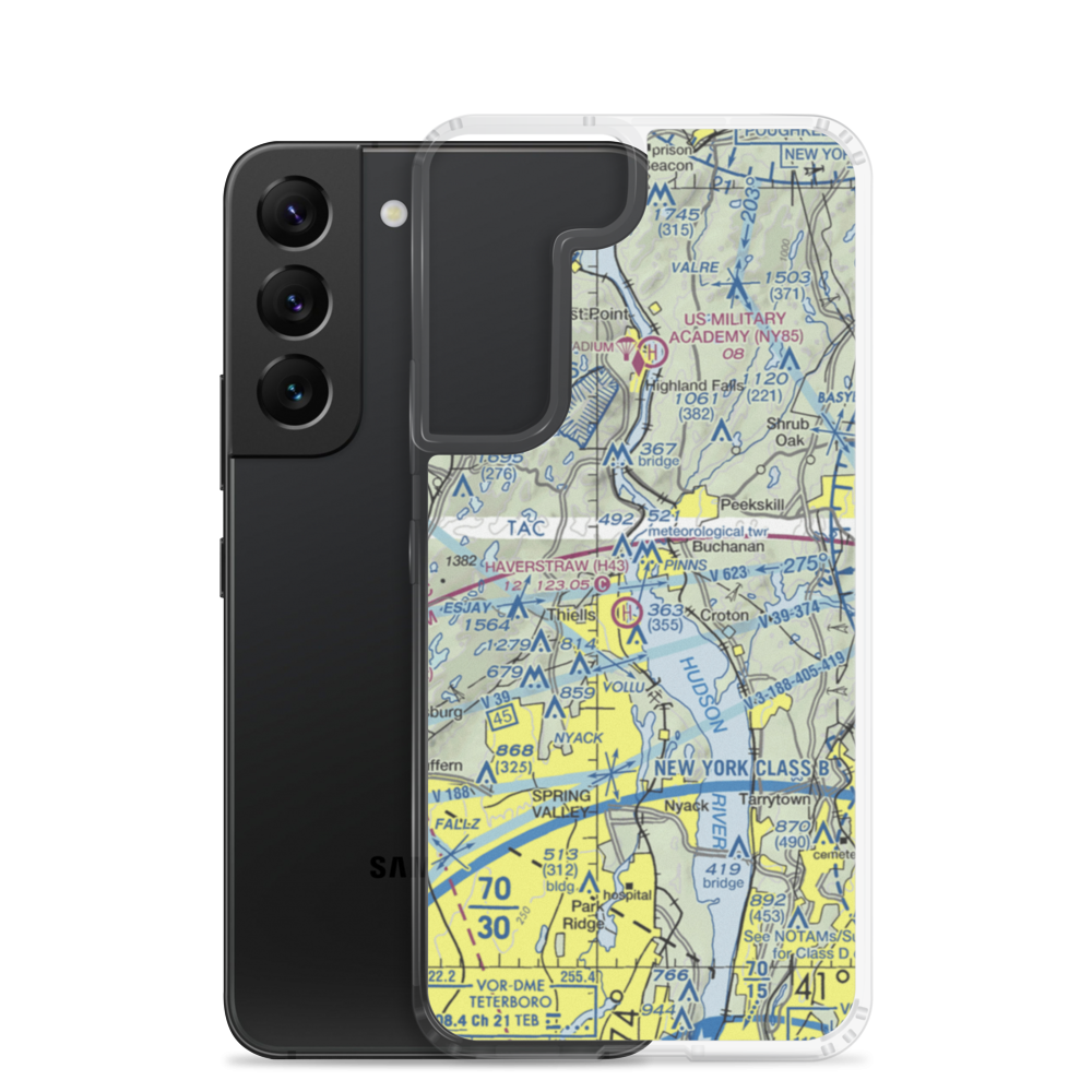 Peekskill Seaplane Base (7N2) VFR Sectional Samsung Case Samsung Galaxy S22 model shown
