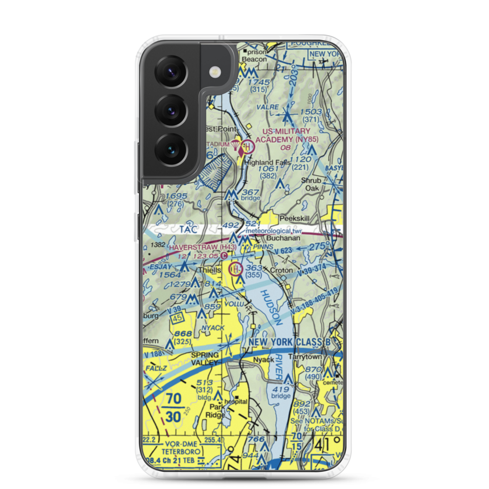 Peekskill Seaplane Base (7N2) VFR Sectional Samsung Case Samsung Galaxy S22 Plus model shown