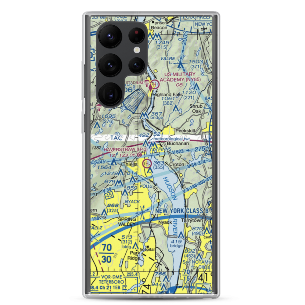 Peekskill Seaplane Base (7N2) VFR Sectional Samsung Case Samsung Galaxy S22 Ultra model shown