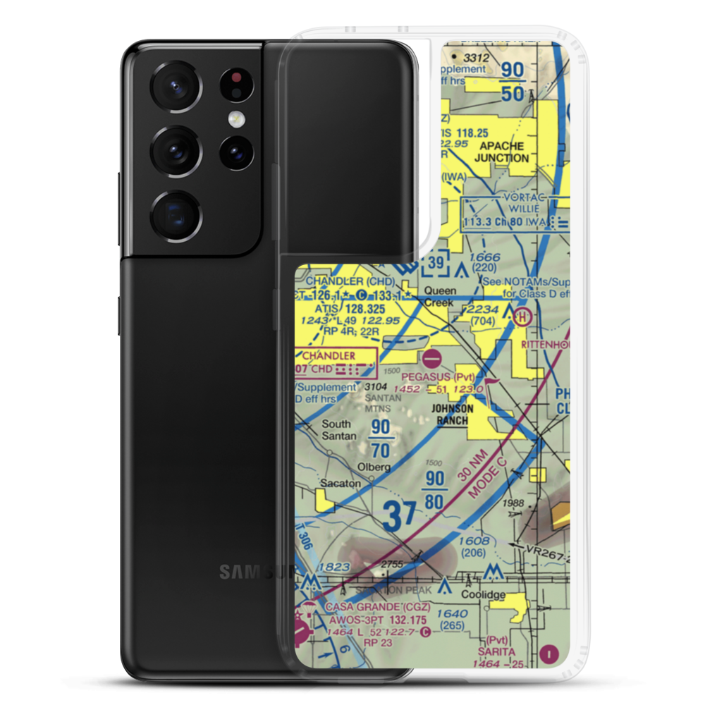 Pegasus Airpark (5AZ3) VFR Sectional Samsung Case Samsung Galaxy S21 Ultra model shown