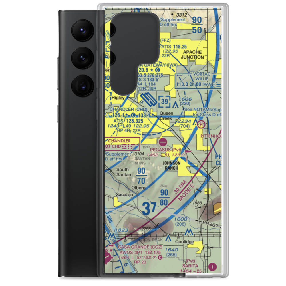Pegasus Airpark (5AZ3) VFR Sectional Samsung Case Samsung Galaxy S22 Ultra model shown