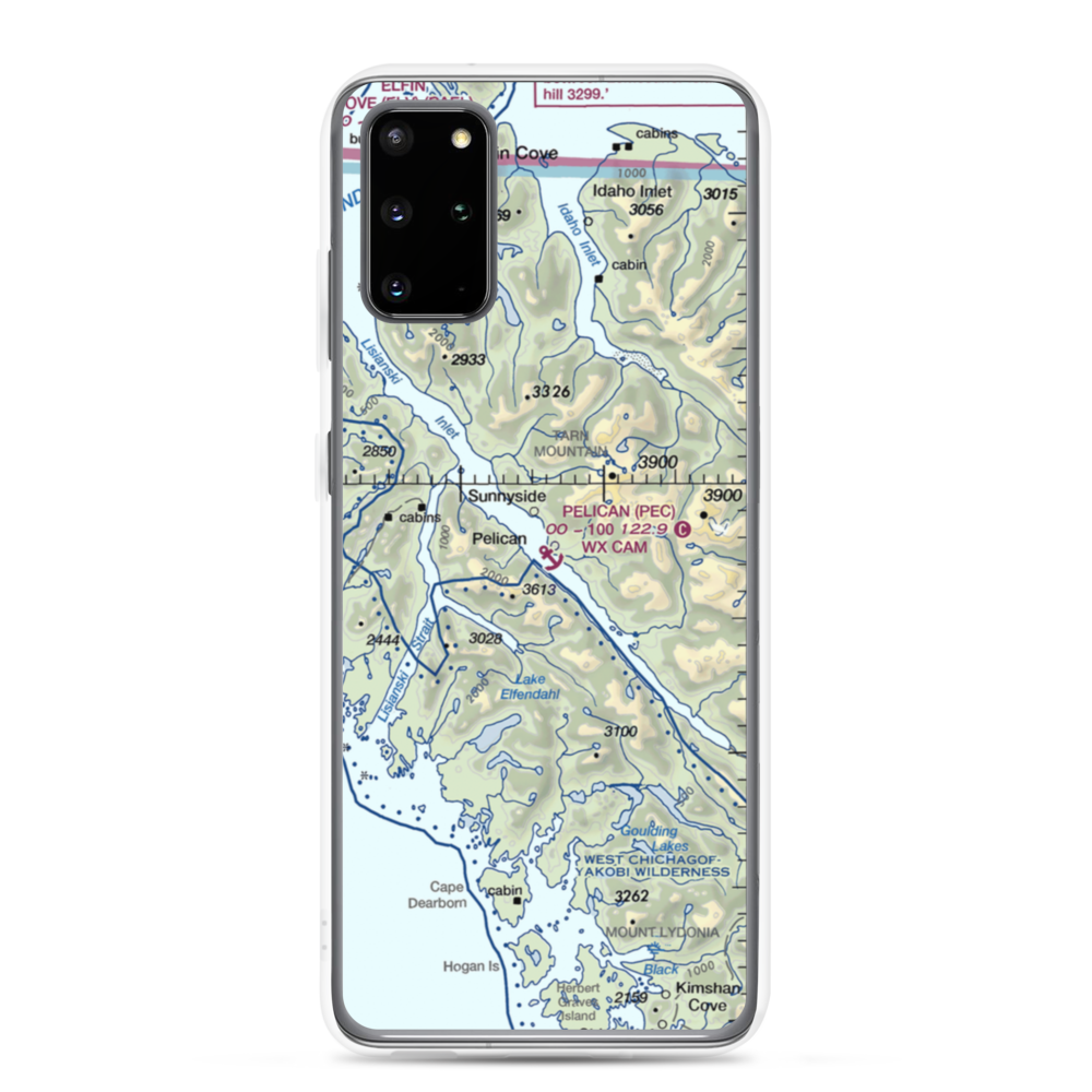 Pelican Seaplane Base (PEC) VFR Sectional Samsung Case Samsung Galaxy S20 Plus model shown