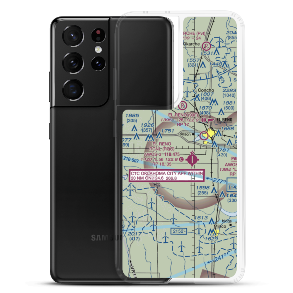 Pellar Farm Airport (28OK) VFR Sectional Samsung Case Samsung Galaxy S21 Ultra model shown