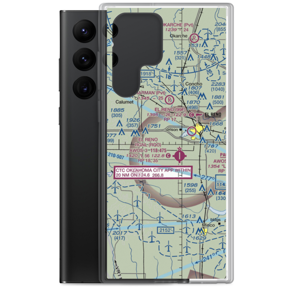 Pellar Farm Airport (28OK) VFR Sectional Samsung Case Samsung Galaxy S22 Ultra model shown
