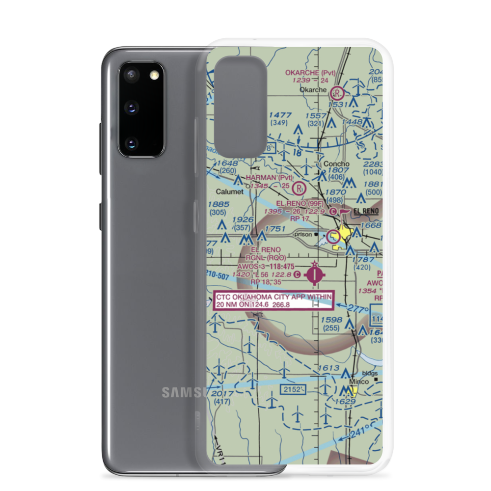 Pellar Farm Airport (28OK) VFR Sectional Samsung Case Samsung Galaxy S20 model shown