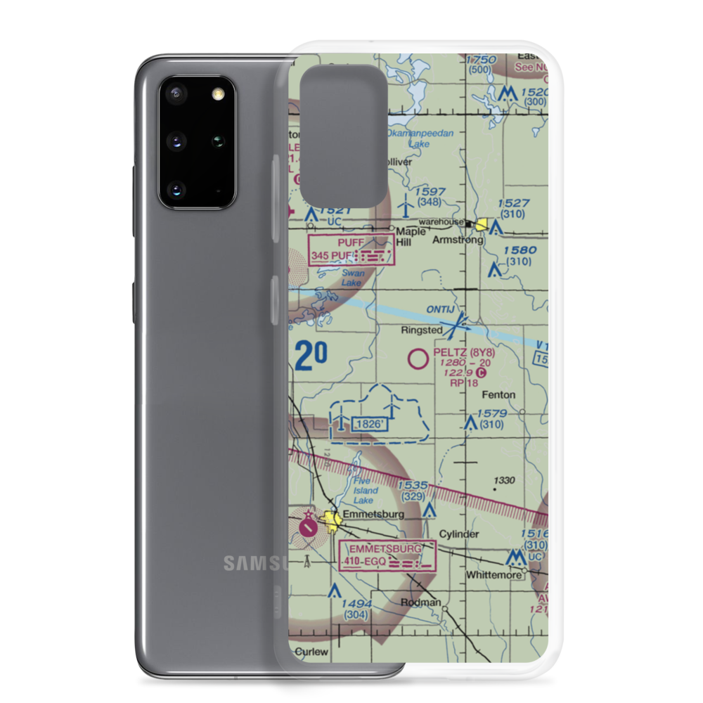 Peltz Field (8Y8) VFR Sectional Samsung Case Samsung Galaxy S20 Plus model shown