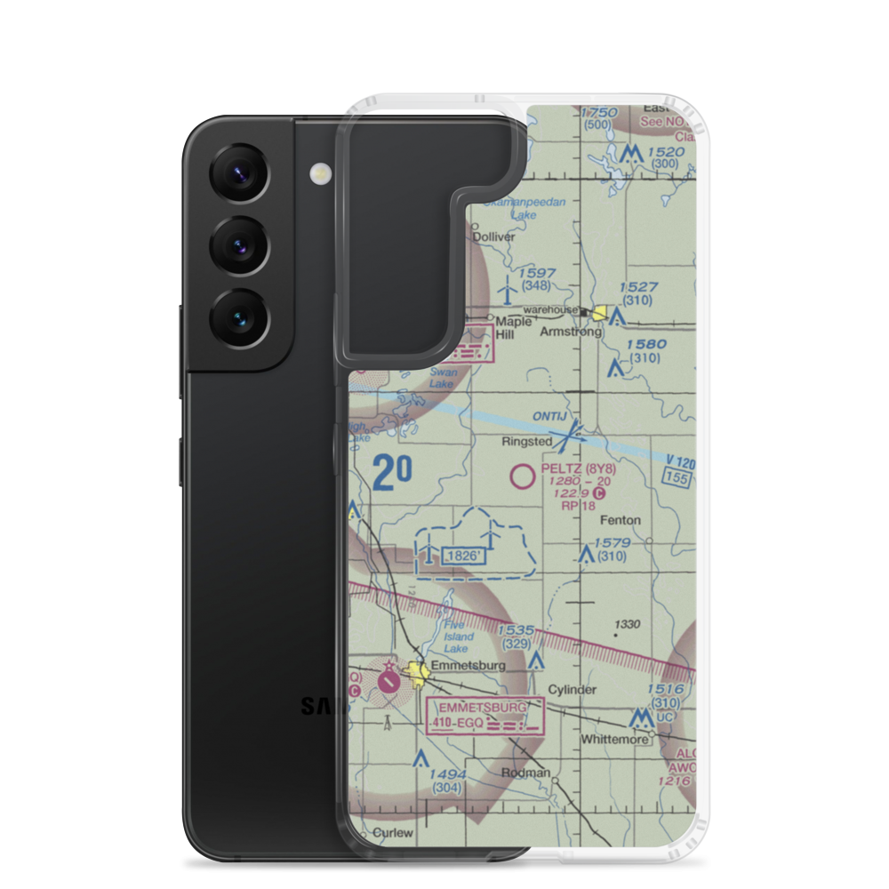 Peltz Field (8Y8) VFR Sectional Samsung Case Samsung Galaxy S22 model shown