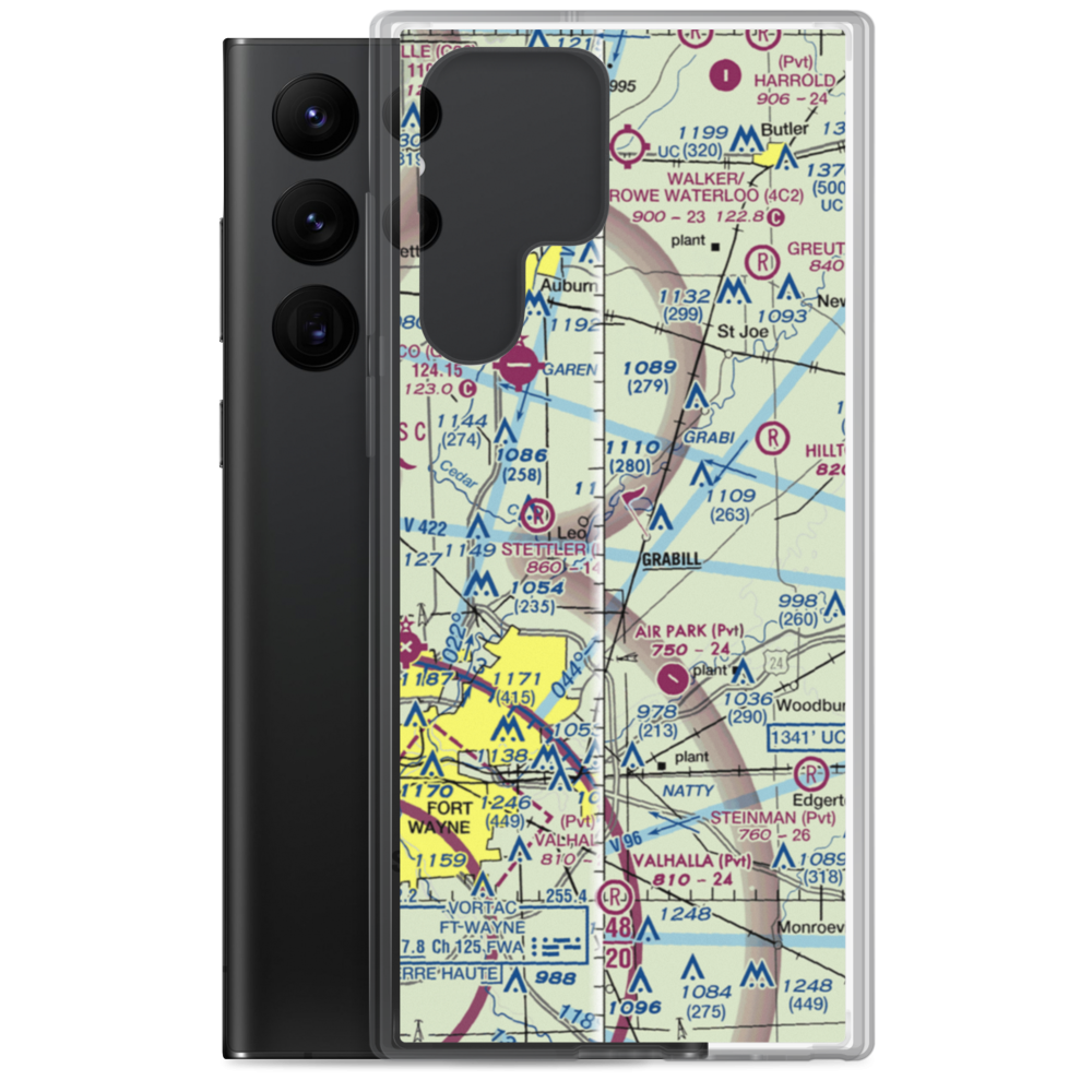 Pelz Port Airport (II11) VFR Sectional Samsung Case Samsung Galaxy S22 Ultra model shown