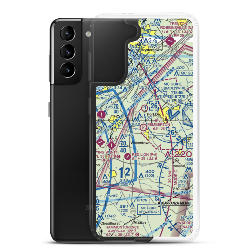 Pemberton Airport (3NJ1) VFR Sectional Samsung Case Samsung Galaxy S21 Plus model shown