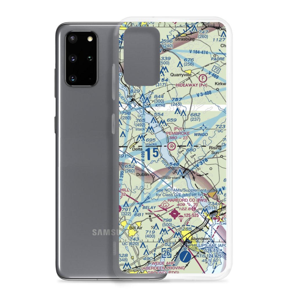 Pembroke Farm Airport (6MD4) VFR Sectional Samsung Case Samsung Galaxy S20 Plus model shown