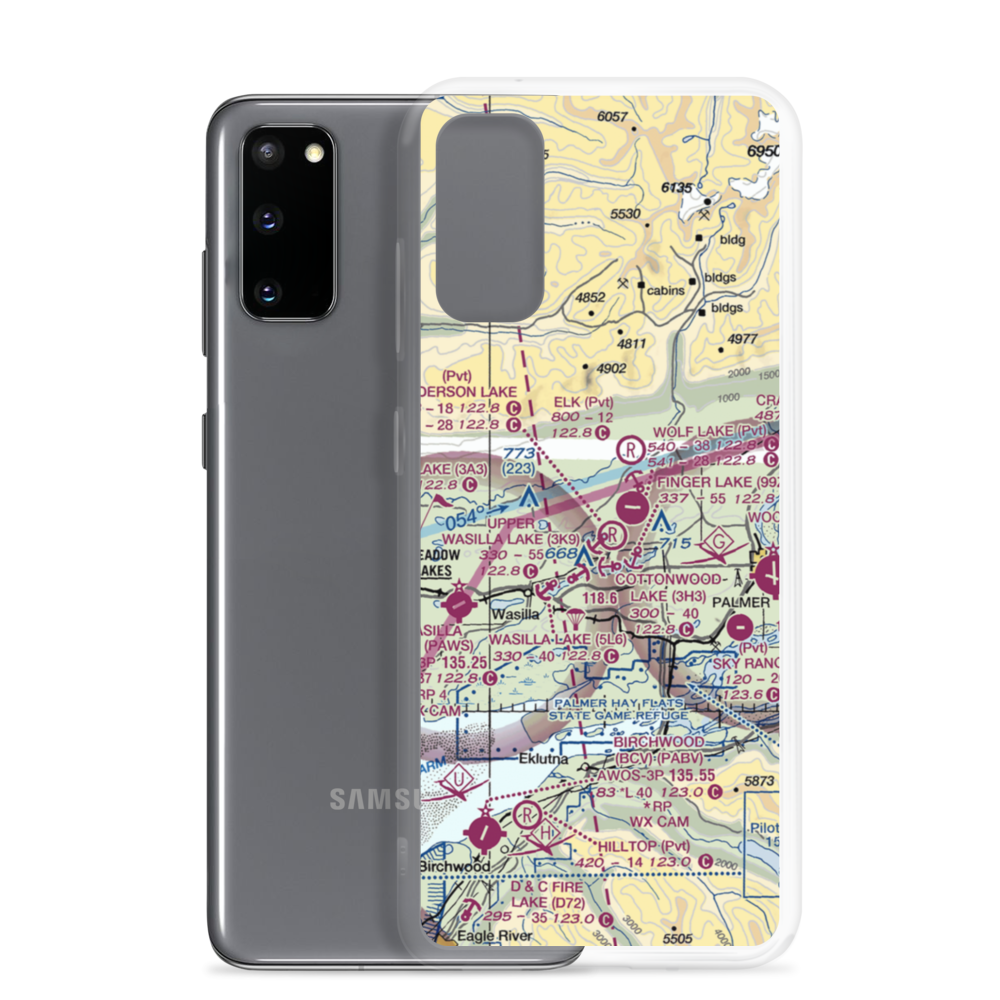 Penderosa Airport (59AK) VFR Sectional Samsung Case Samsung Galaxy S20 model shown