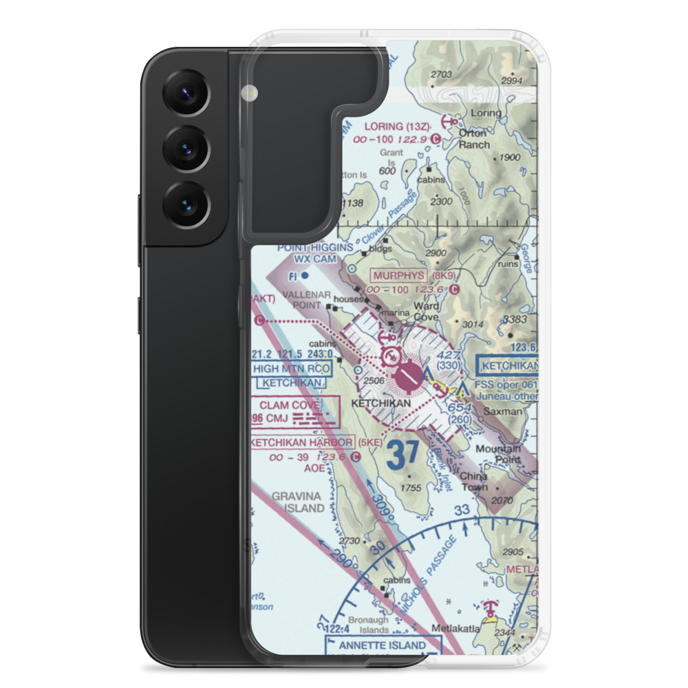 Peninsula Point Pullout Seaplane Base (9C0) VFR Sectional Samsung Case Samsung Galaxy S22 Plus model shown