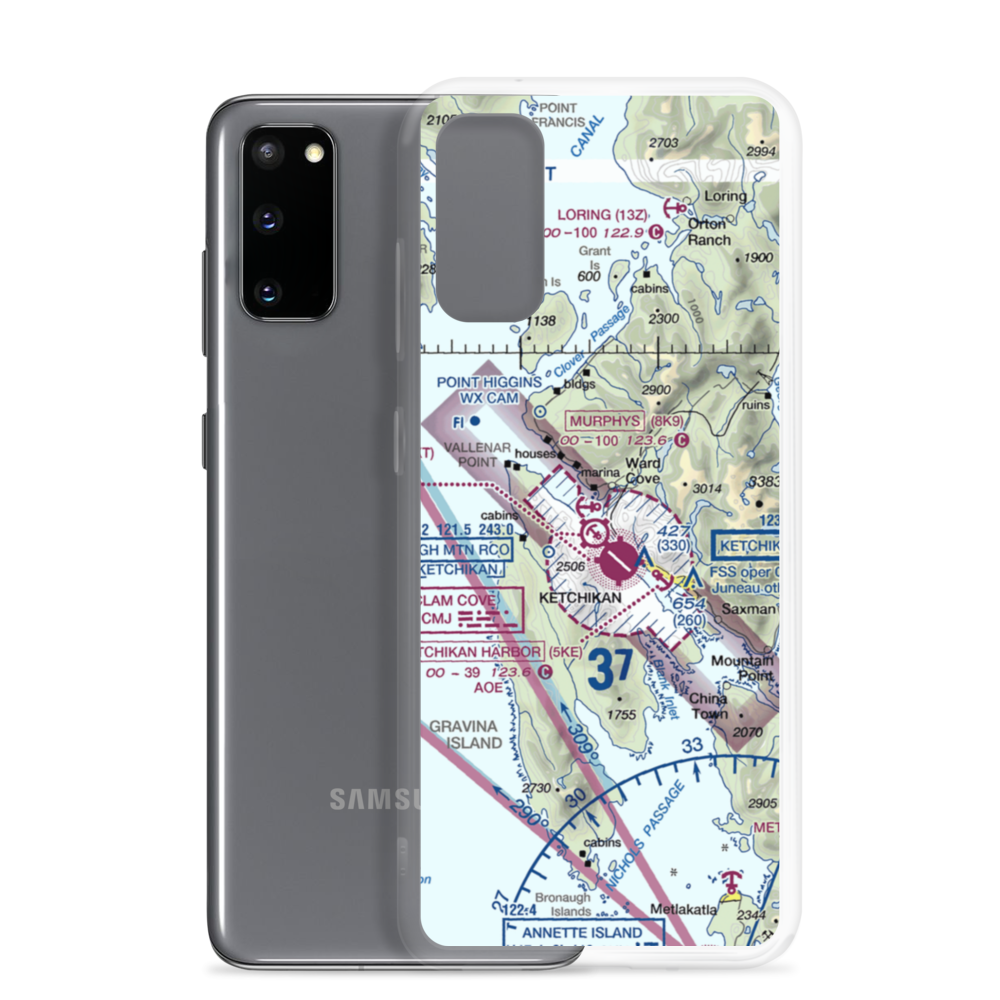 Peninsula Point Pullout Seaplane Base (9C0) VFR Sectional Samsung Case Samsung Galaxy S20 model shown