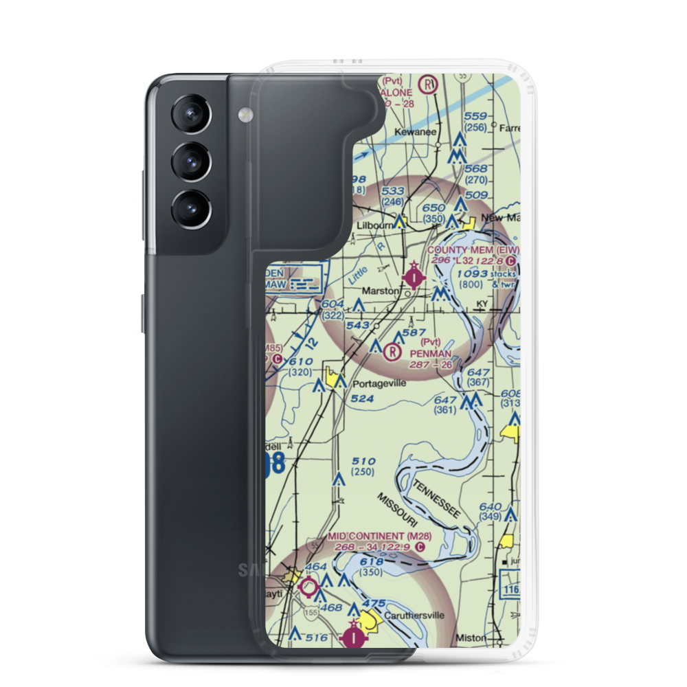 Penman Airport (3MO4) VFR Sectional Samsung Case Samsung Galaxy S21 model shown