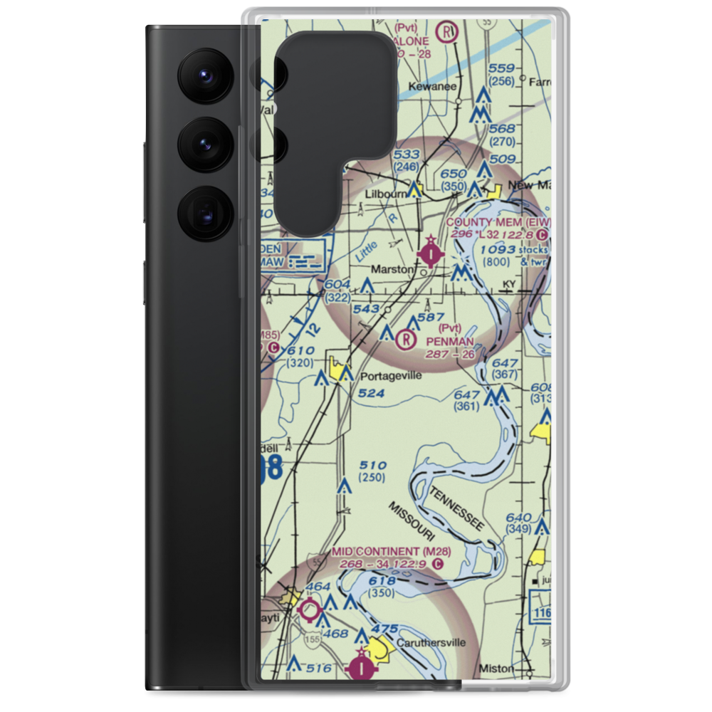 Penman Airport (3MO4) VFR Sectional Samsung Case Samsung Galaxy S22 Ultra model shown