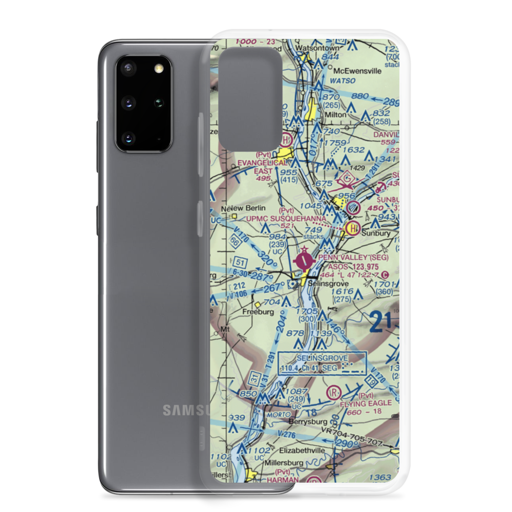Penn Valley Airport (SEG) VFR Sectional Samsung Case Samsung Galaxy S20 Plus model shown
