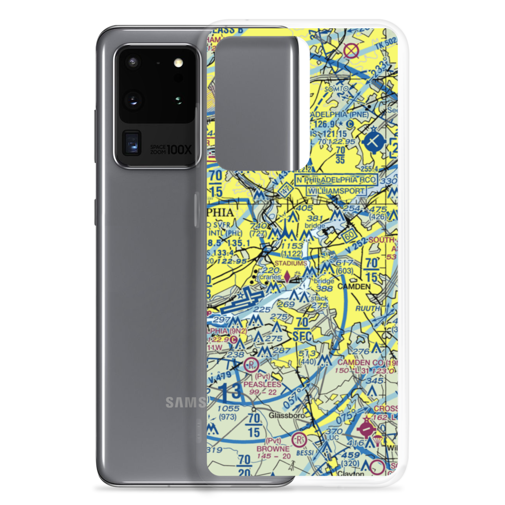 Penn's Landing Heliport (P72) VFR Sectional Samsung Case Samsung Galaxy S20 Ultra model shown