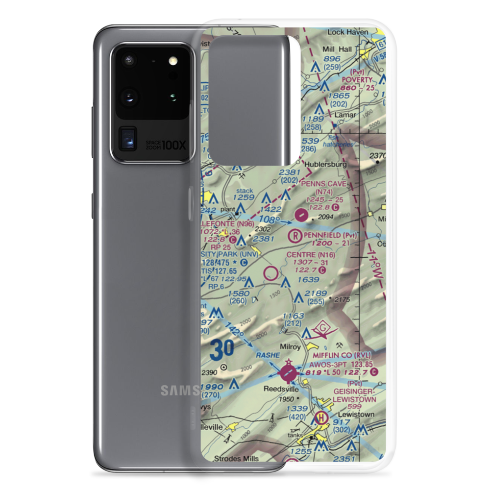 Pennfield Farm Airport (44PA) VFR Sectional Samsung Case Samsung Galaxy S20 Ultra model shown