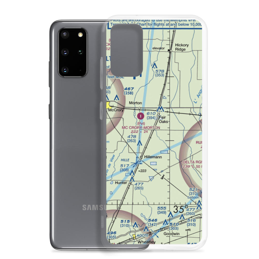 Penrose Airport (AR46) VFR Sectional Samsung Case Samsung Galaxy S20 Plus model shown
