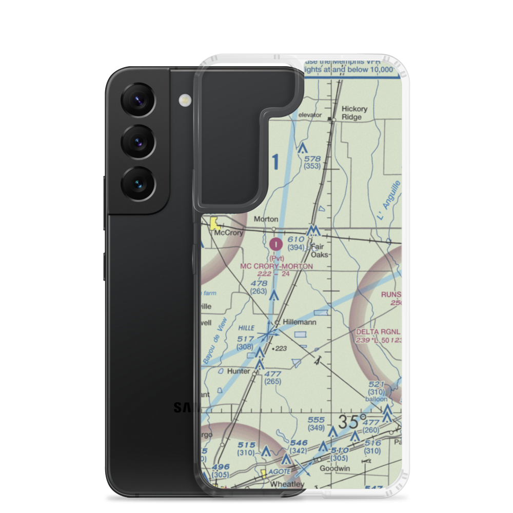 Penrose Airport (AR46) VFR Sectional Samsung Case Samsung Galaxy S22 model shown