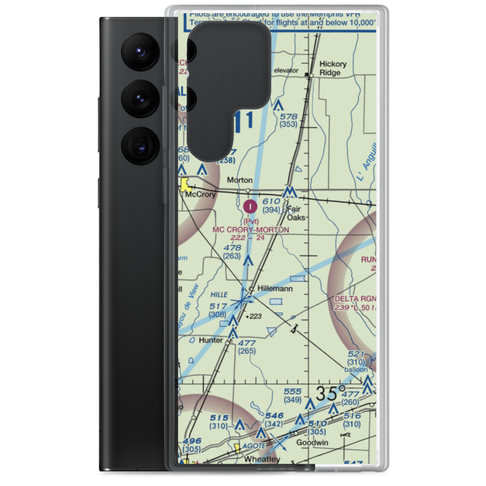 Penrose Airport (AR46) VFR Sectional Samsung Case Samsung Galaxy S22 Ultra model shown