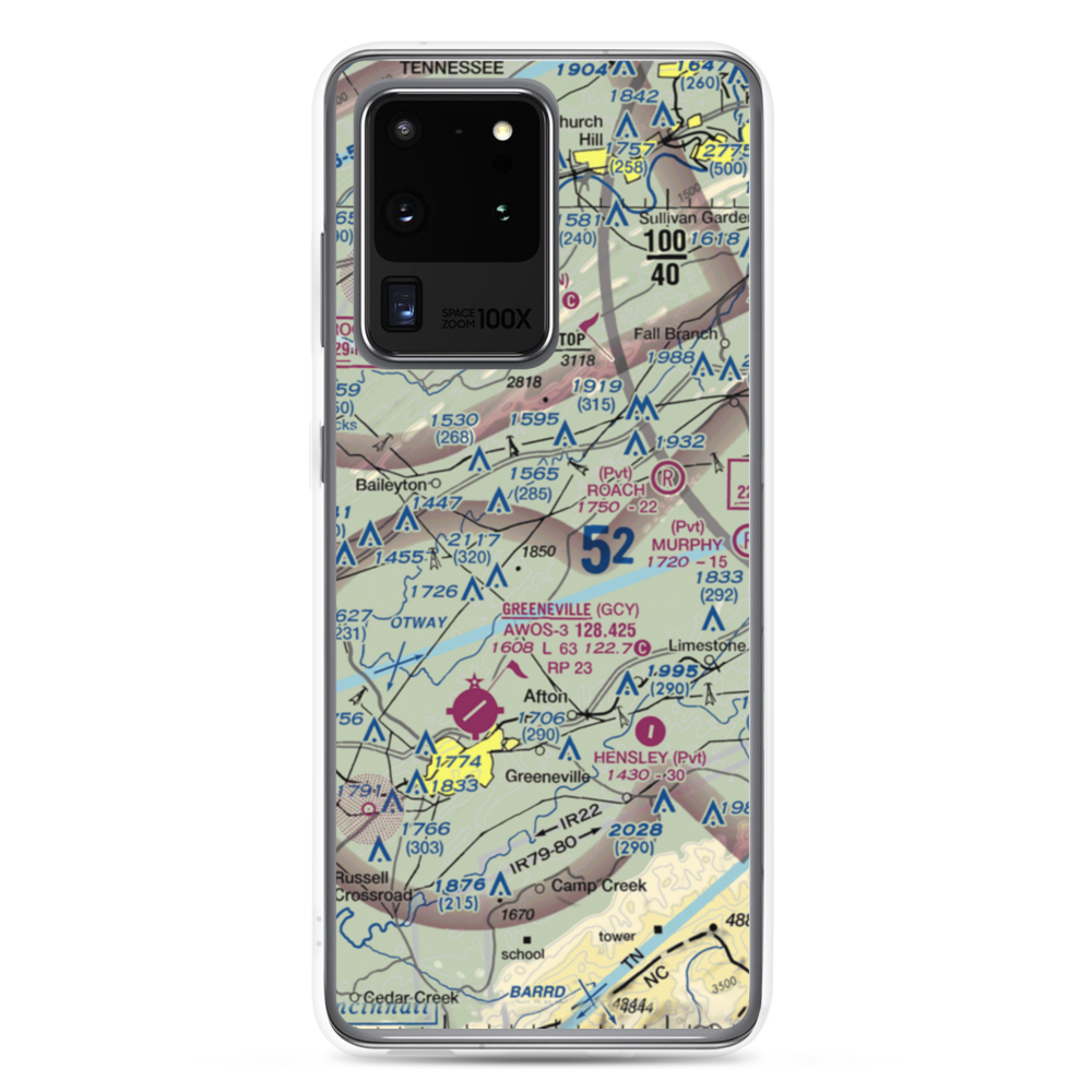 Pensinger Airport (TN99) VFR Sectional Samsung Case Samsung Galaxy S20 Ultra model shown