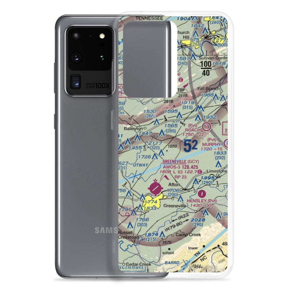 Pensinger Airport (TN99) VFR Sectional Samsung Case Samsung Galaxy S20 Ultra model shown