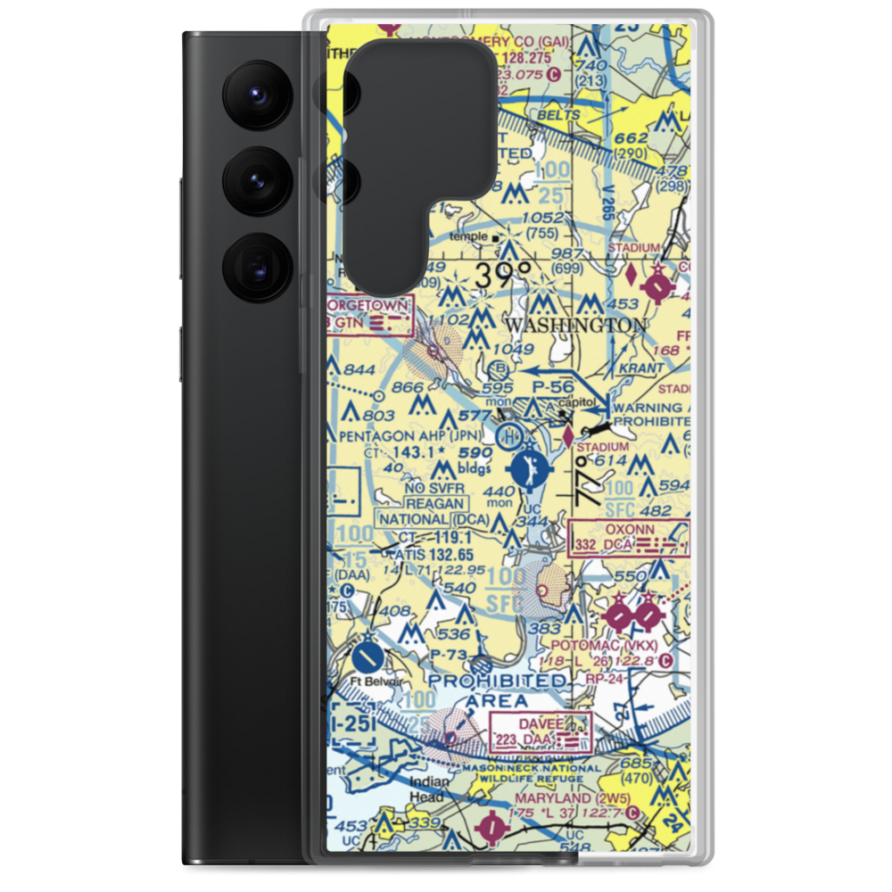 Pentagon Army Heliport (JPN) VFR Sectional Samsung Case Samsung Galaxy S22 Ultra model shown