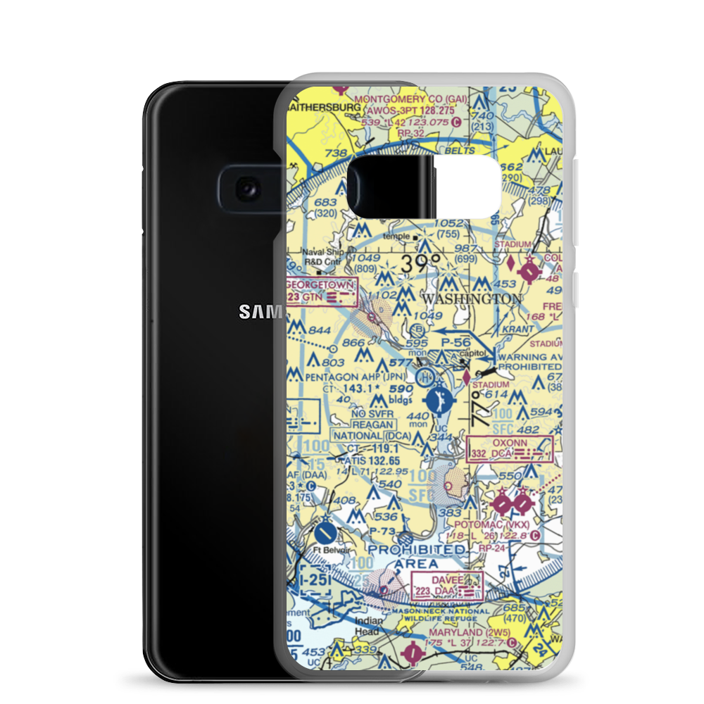 Pentagon Army Heliport (JPN) VFR Sectional Samsung Case Samsung Galaxy S10e model shown