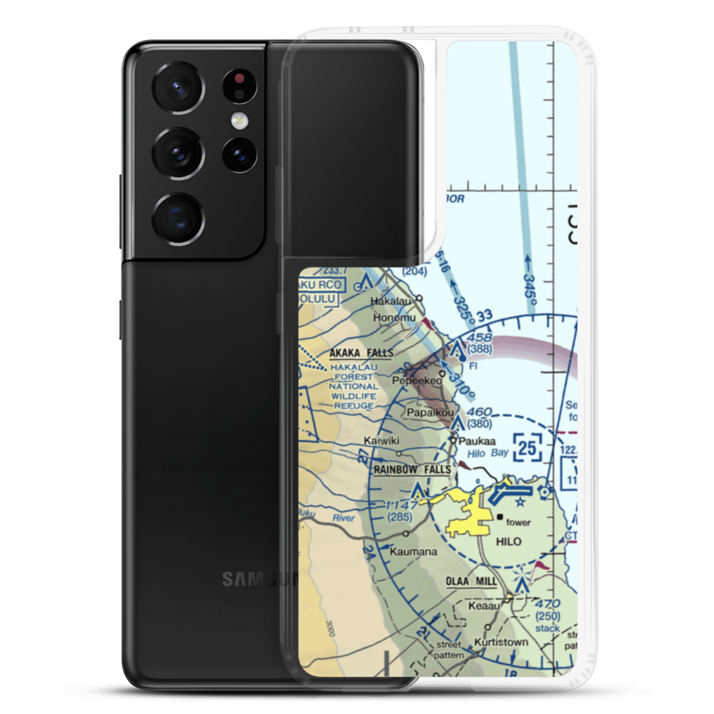 Pepeekeo Airstrip (HI32) VFR Sectional Samsung Case Samsung Galaxy S21 Ultra model shown