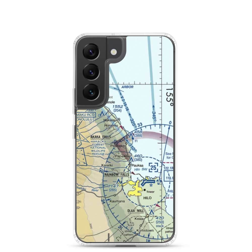Pepeekeo Airstrip (HI32) VFR Sectional Samsung Case Samsung Galaxy S22 model shown