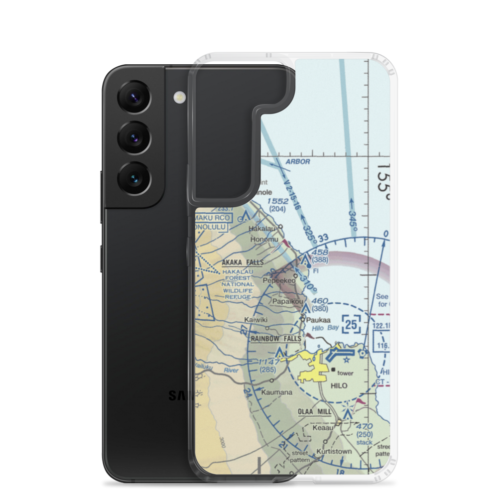 Pepeekeo Airstrip (HI32) VFR Sectional Samsung Case Samsung Galaxy S22 model shown
