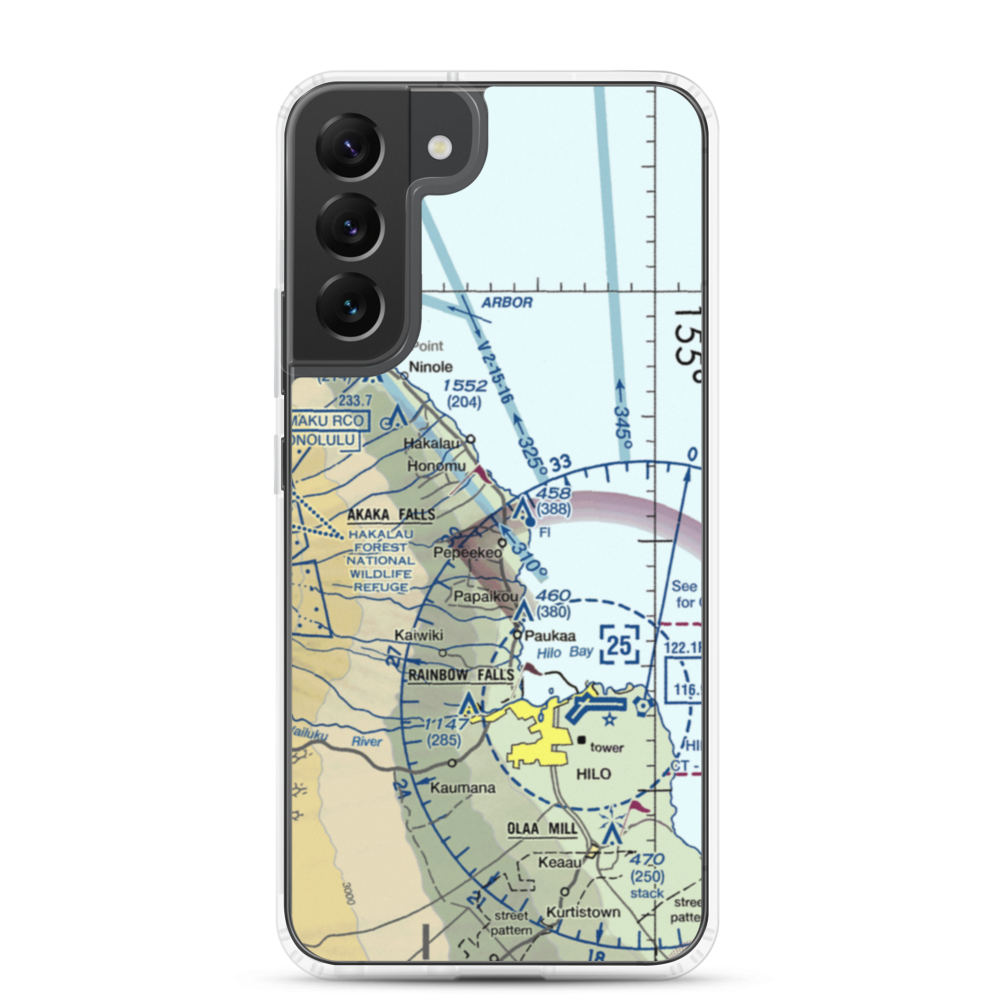 Pepeekeo Airstrip (HI32) VFR Sectional Samsung Case Samsung Galaxy S22 Plus model shown