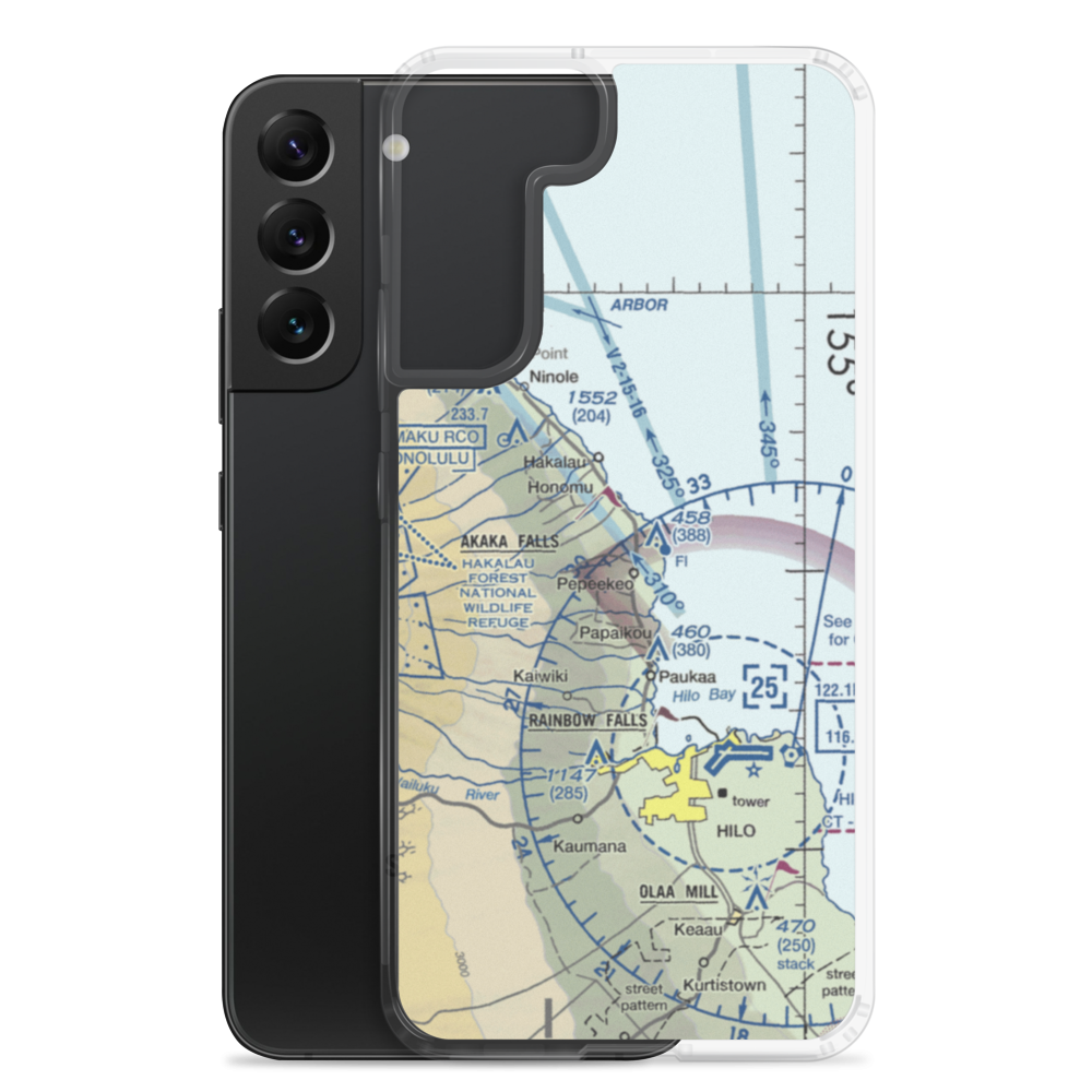 Pepeekeo Airstrip (HI32) VFR Sectional Samsung Case Samsung Galaxy S22 Plus model shown