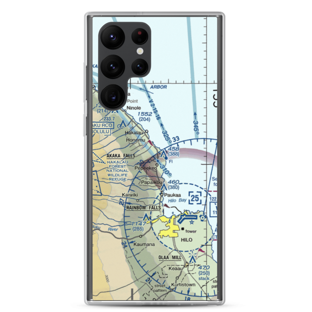 Pepeekeo Airstrip (HI32) VFR Sectional Samsung Case Samsung Galaxy S22 Ultra model shown