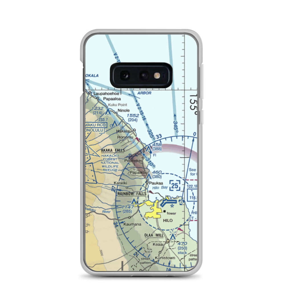 Pepeekeo Airstrip (HI32) VFR Sectional Samsung Case Samsung Galaxy S10e model shown