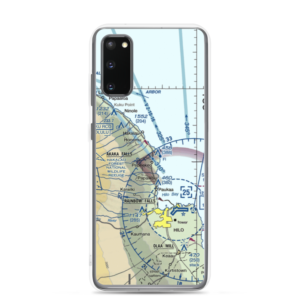 Pepeekeo Airstrip (HI32) VFR Sectional Samsung Case Samsung Galaxy S20 model shown